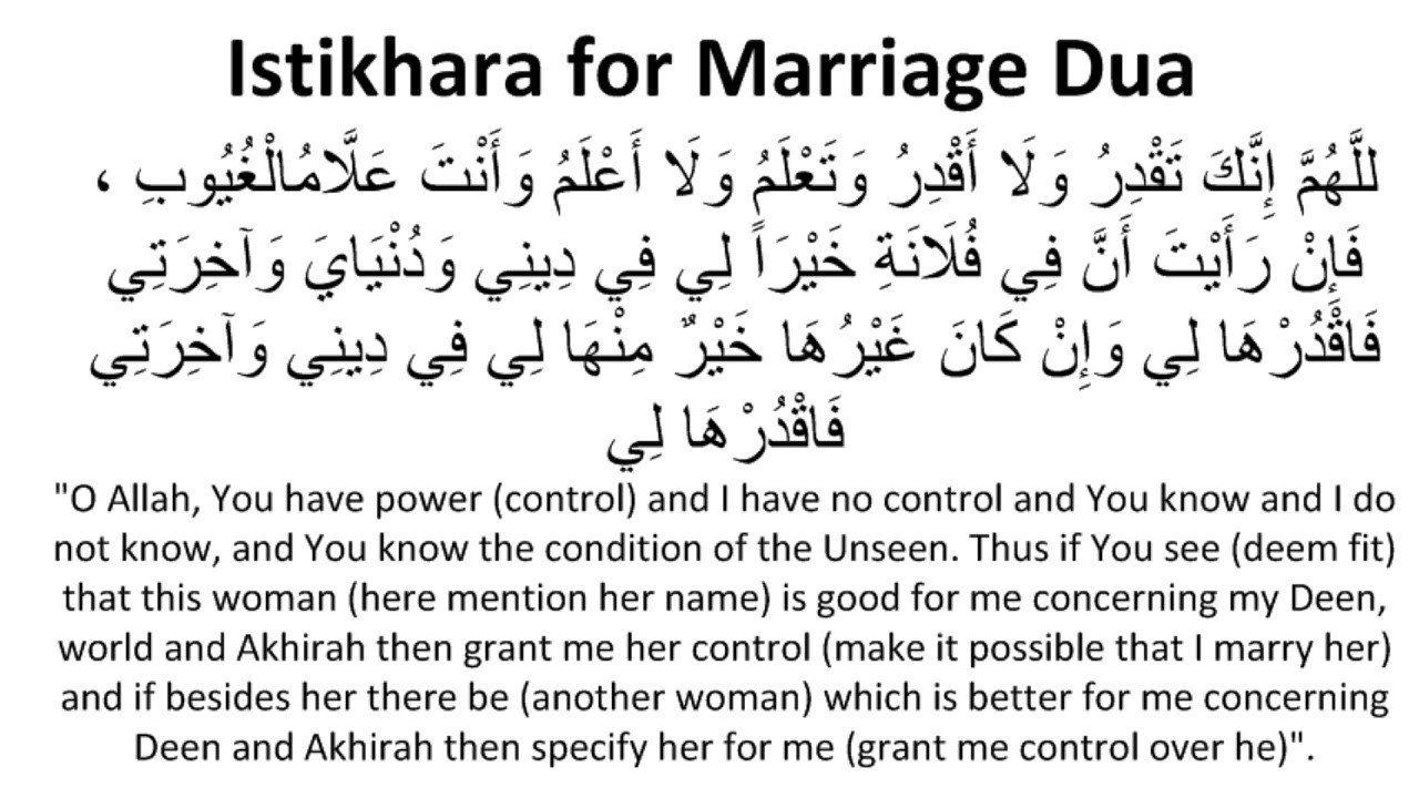 How To Pray Istikhara For Marriage In Islam