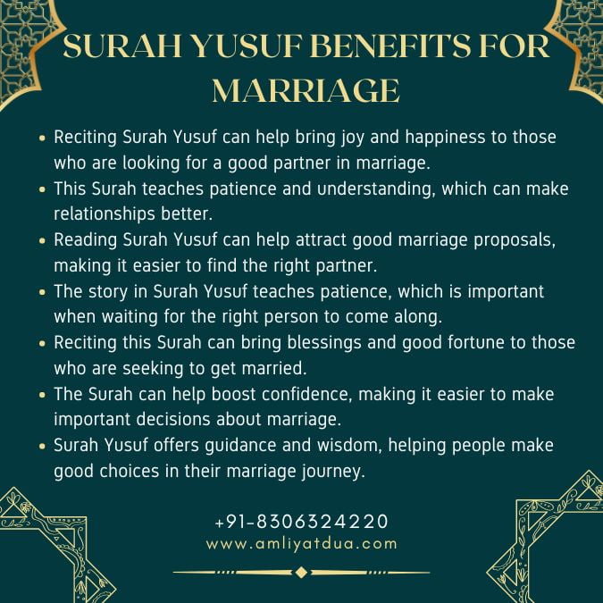 Surah Yusuf Benefits For Marriage