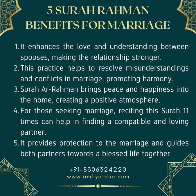 5 Surah Rahman Benefits For Marriage