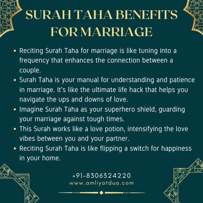 surah taha Benefits for marriage